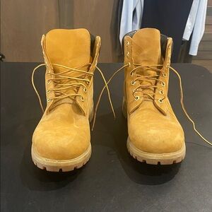 Timberland Wheat Nubuck 6-Inch Lace-Up Work Boots